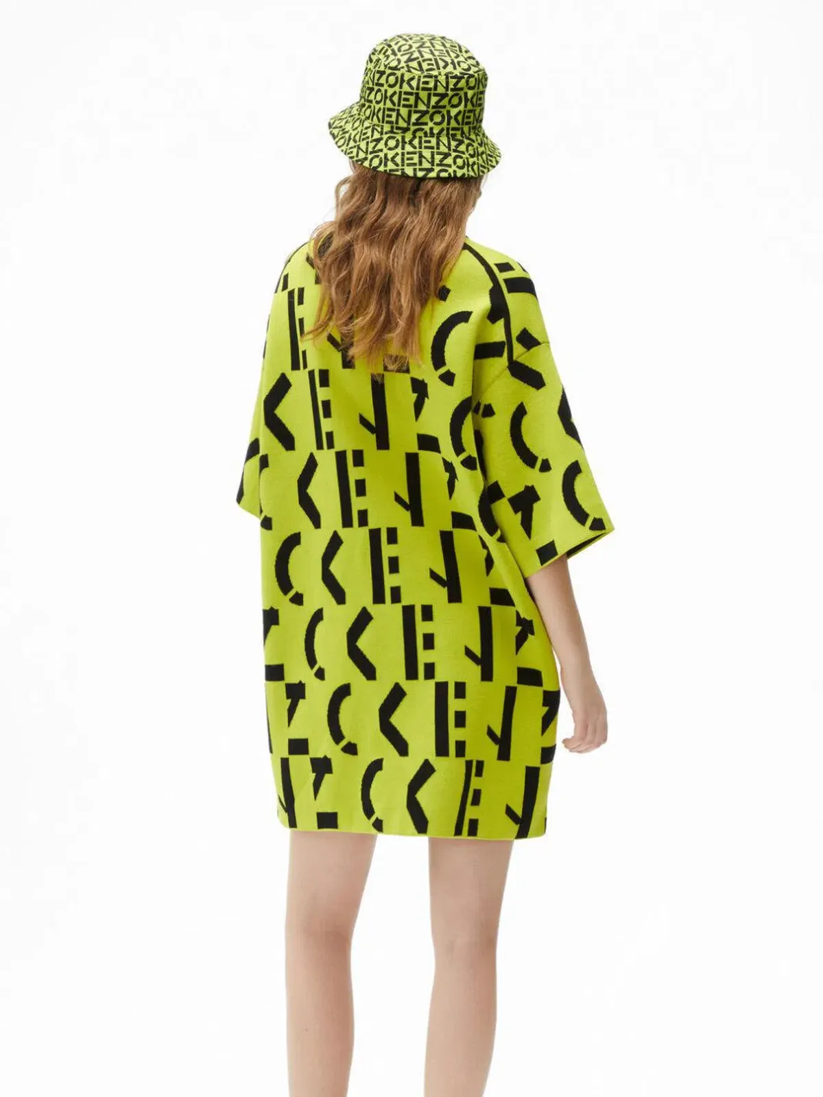 Kenzo Logo Monogram Knit Dress Print Size 6 - Image 2