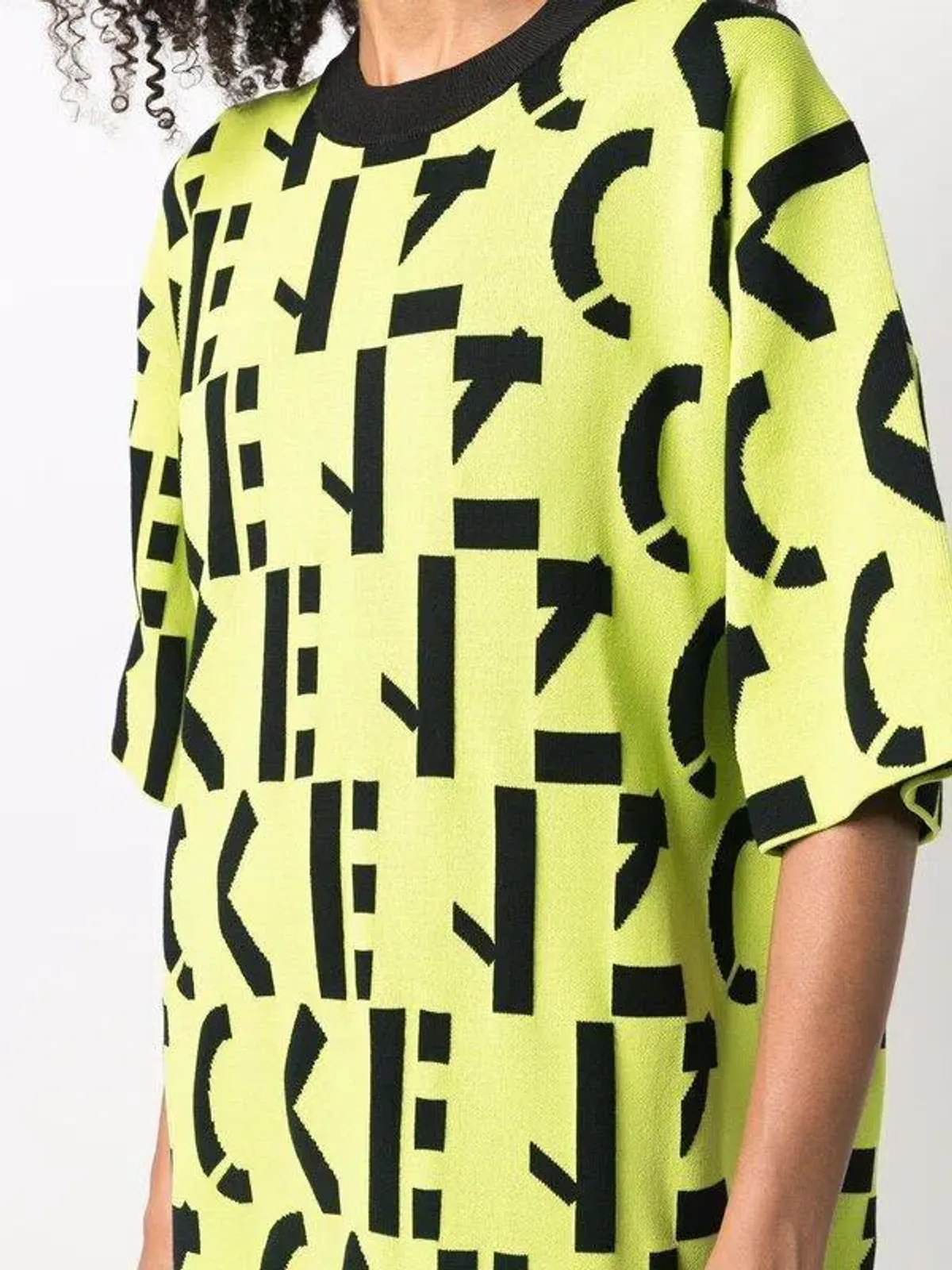 Kenzo Logo Monogram Knit Dress Print Size 6 - Image 4