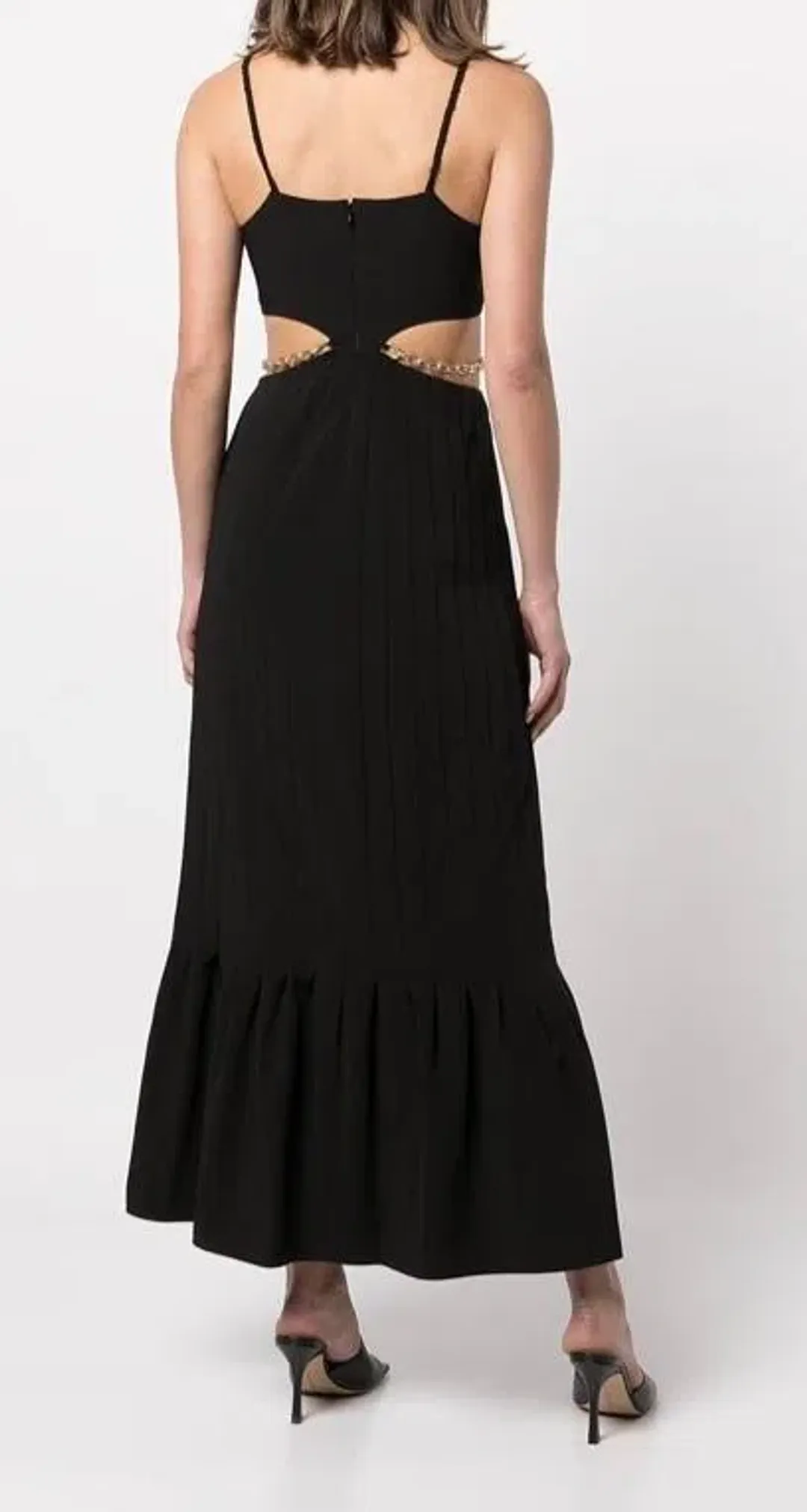 Jonathan Simkhai Lyla Chain Cut-Out Dress Black Size 4 for rent on The Volte - main image