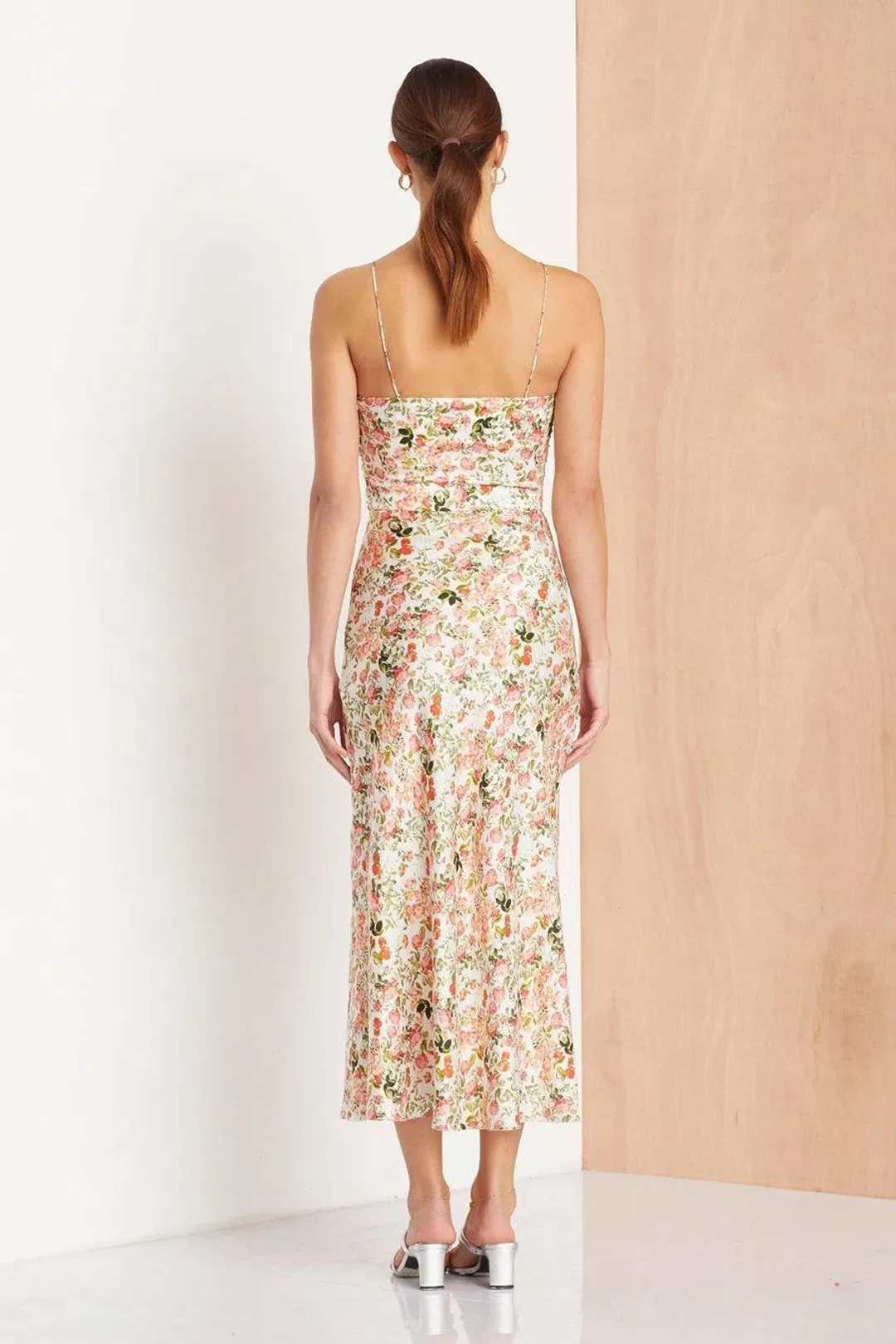 Bec & Bridge Camellia Delights Midi Dress Floral Size 6 for rent on The Volte - main image