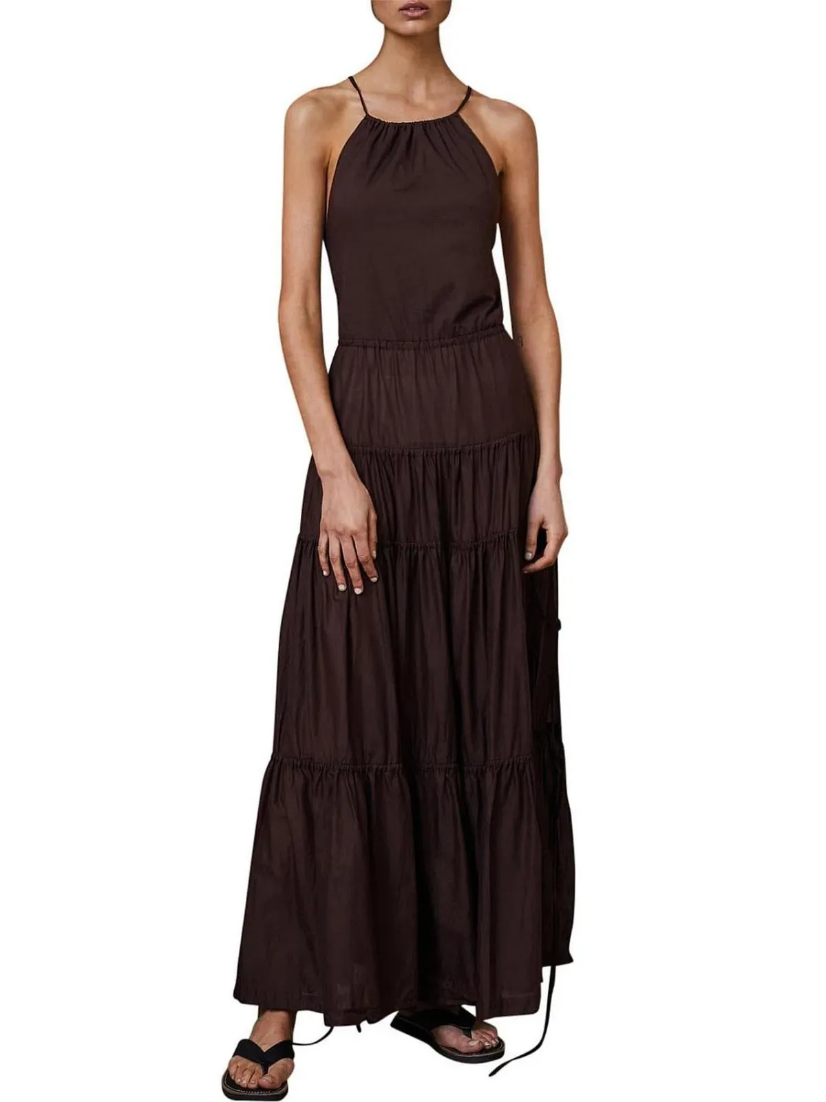 Bec & Bridge Carmen Maxi Dress Chocolate Brown Size 8 - Image 2