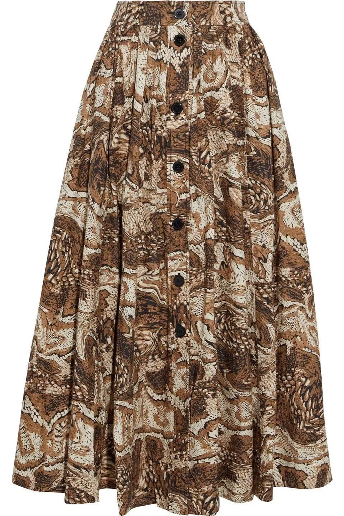 Ganni Gathered Printed Skirt Print Size 10 - Image 2