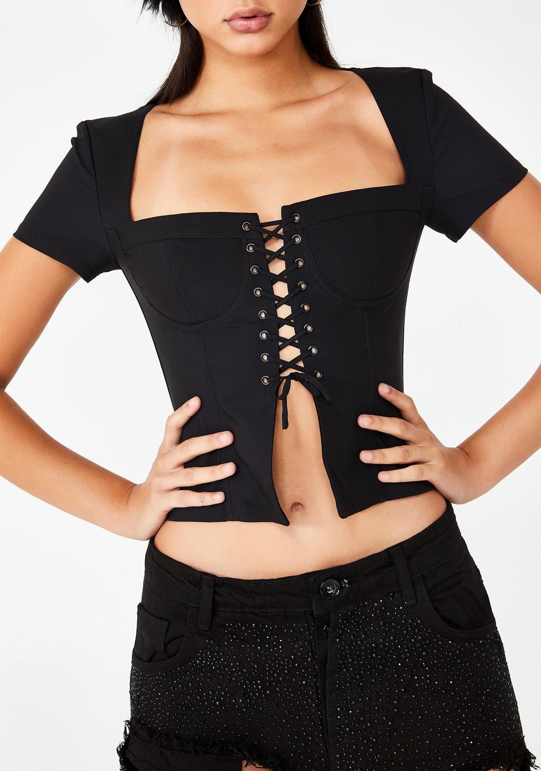I. AM. GIA Evita Top Black Size 10  for rent on The Volte - main image