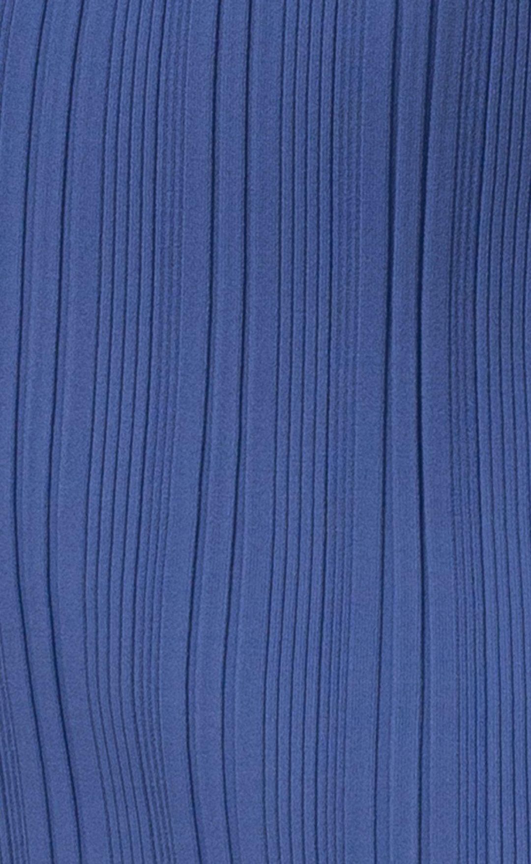 Bec & Bridge Esme Knit Crop Top & Midi Skirt Set Blue Size 8 for rent on The Volte - main image