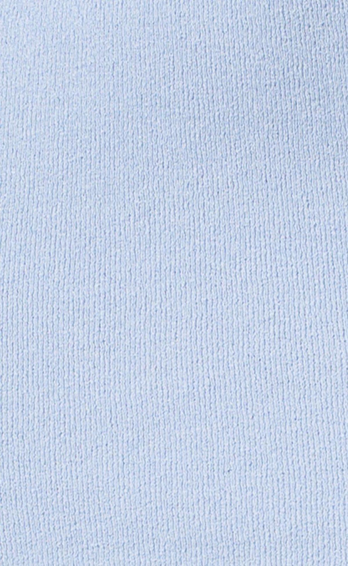 Bec & Bridge Lemon Squeezy Knit Mini Skirt Sky Blue Size 10 - Image 4