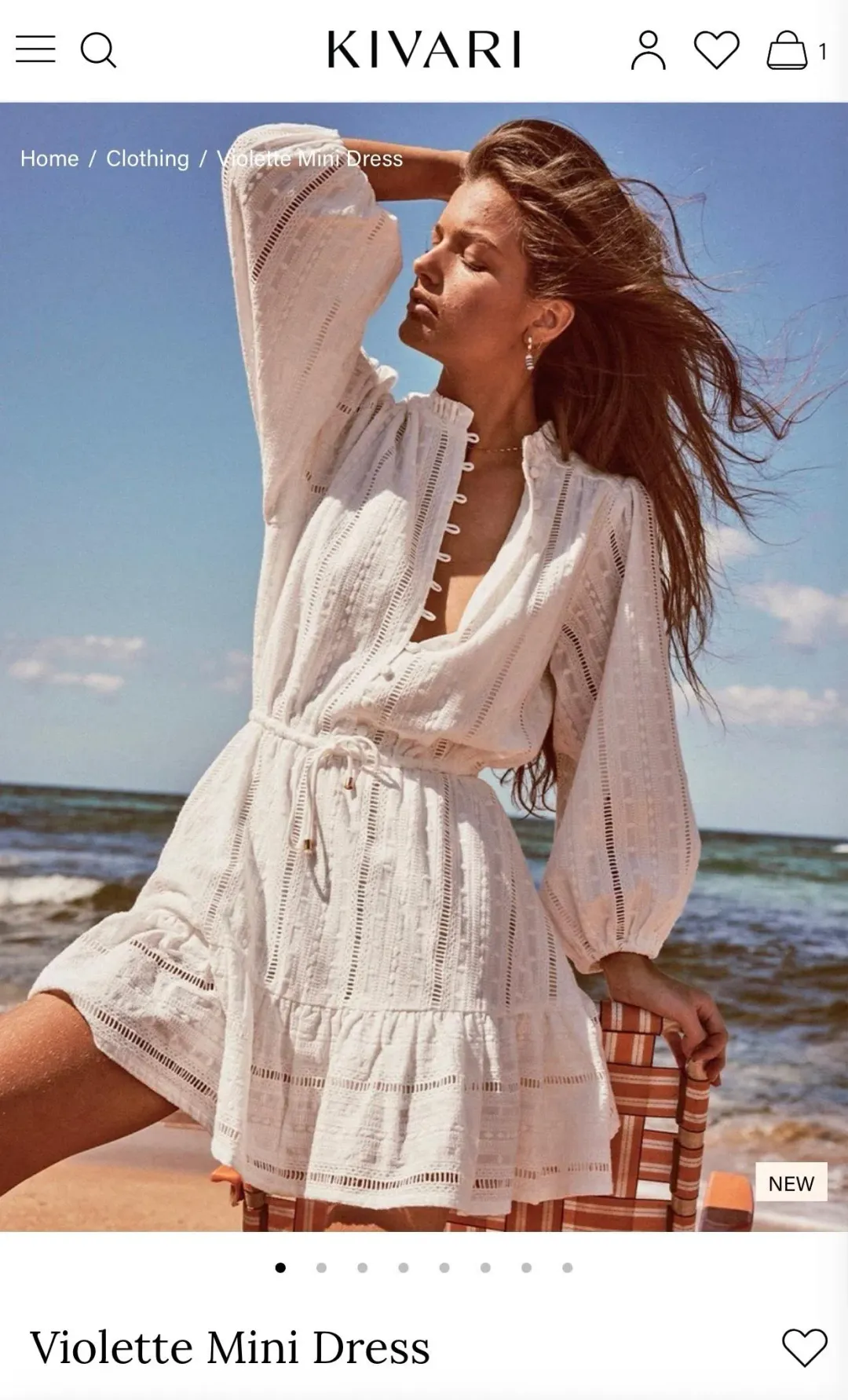 Kivari Violette mini dress size 10 for rent on The Volte - main image