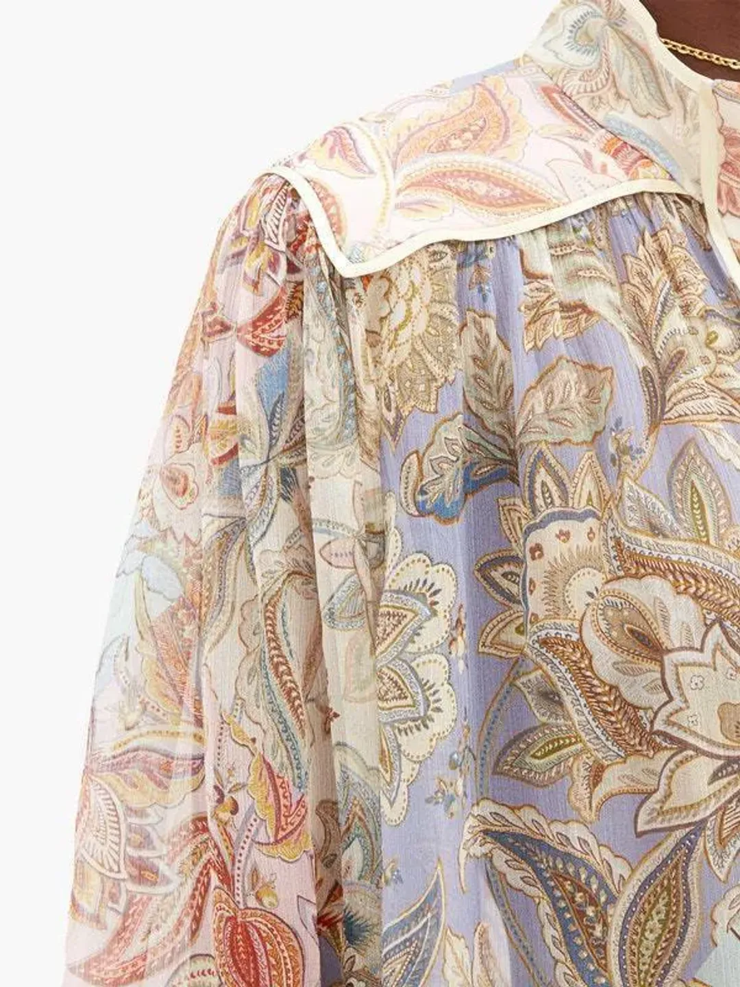 Zimmermann Lucky Bound Blouse Floral Size 8 for rent on The Volte - main image