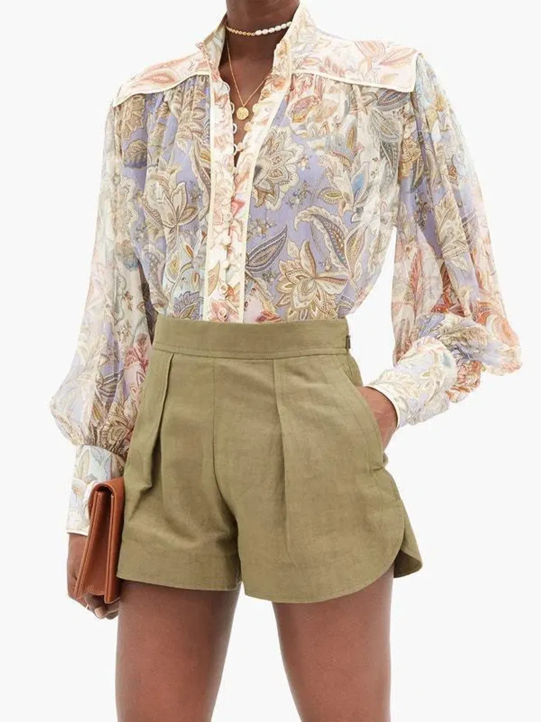 Zimmermann Lucky Bound Blouse Floral Size 8 for rent on The Volte - main image