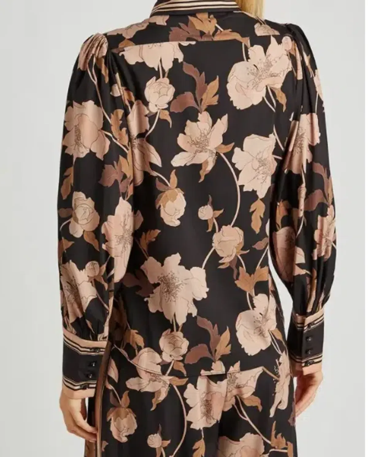 Zimmermann Concert Peonies Shirt Black Peonies Size 8 - Image 3