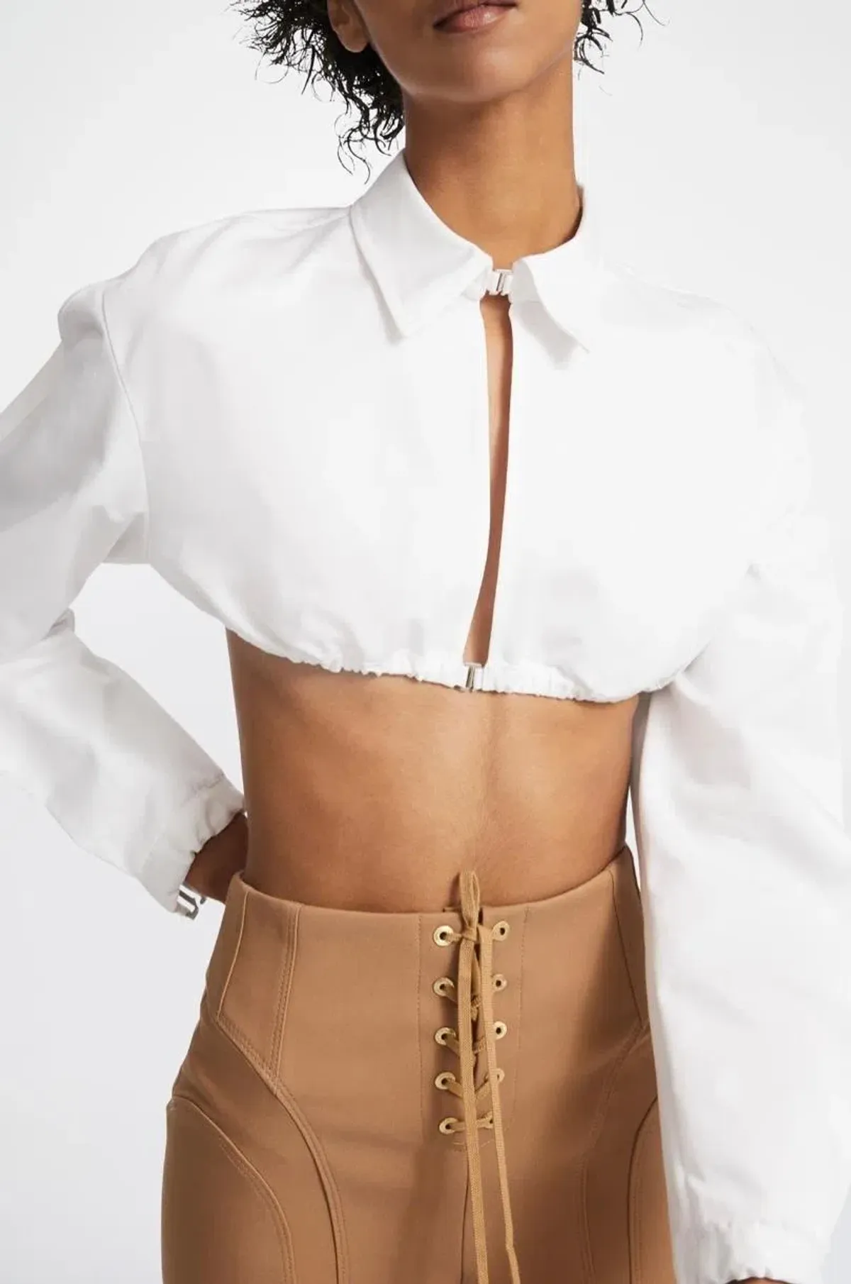 Dion Lee E-Hook Bra Shirt White Size 6 - Image 2