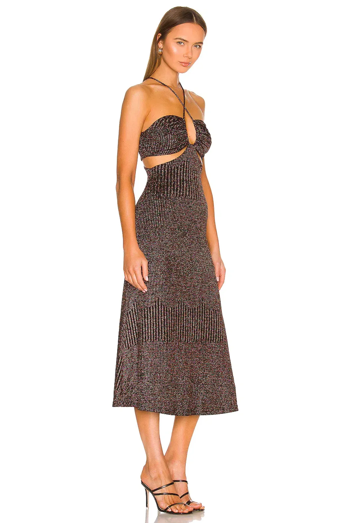 MISHA Dulci Midi Dress Brown Size 6/XS  - Image 2