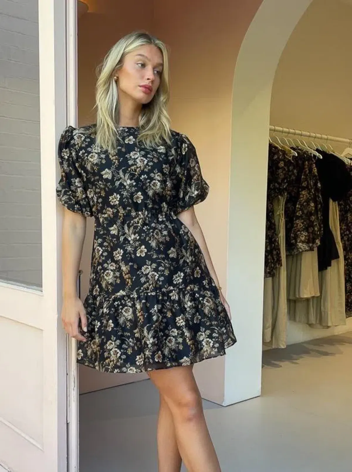 Sir The Label Amerie Open Back Mini Dress Amerie Print Size 0/AU 6 - Image 2