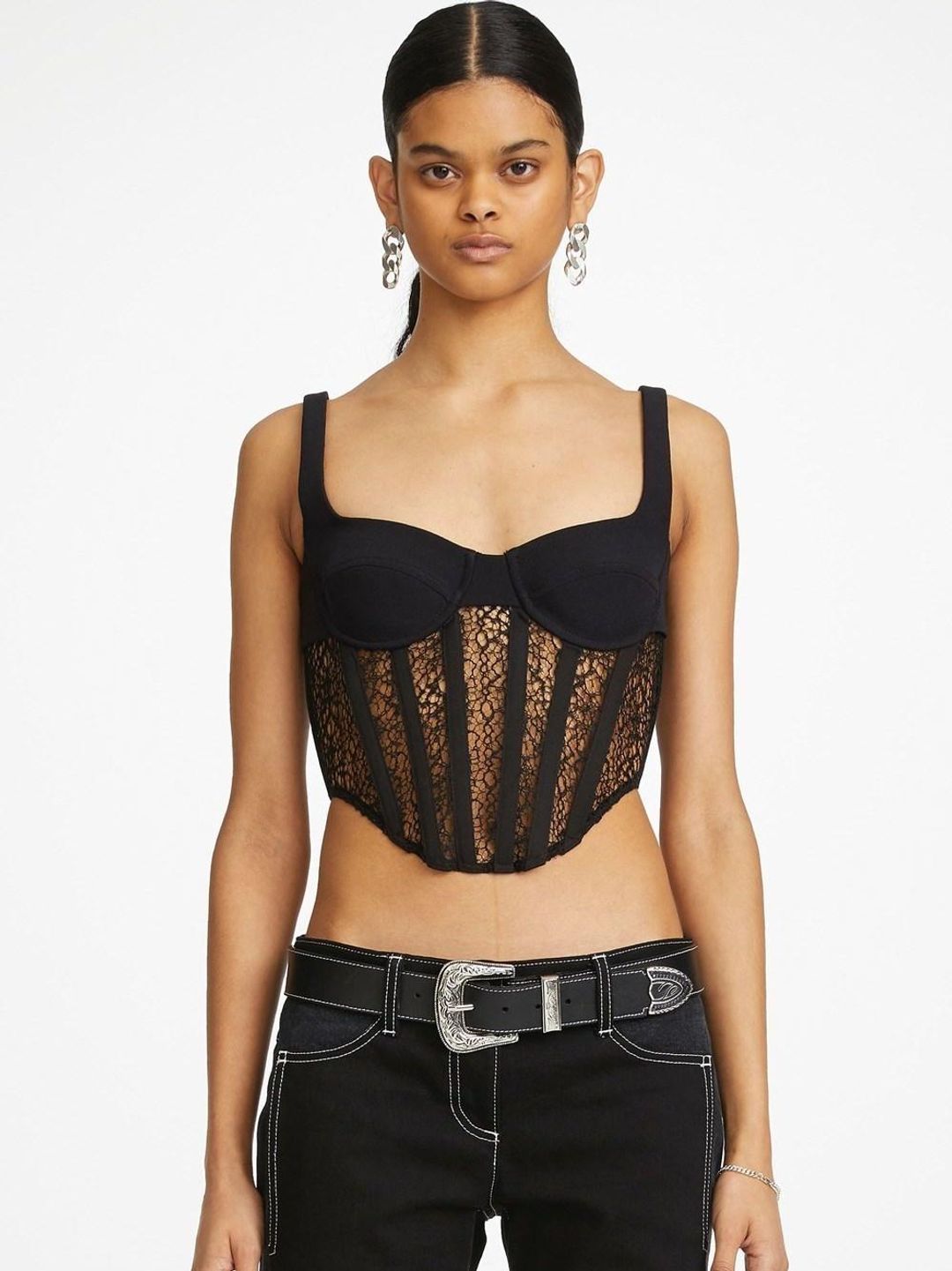 Dion Lee Contour Combo Corset black size 8 for rent on The Volte - main image