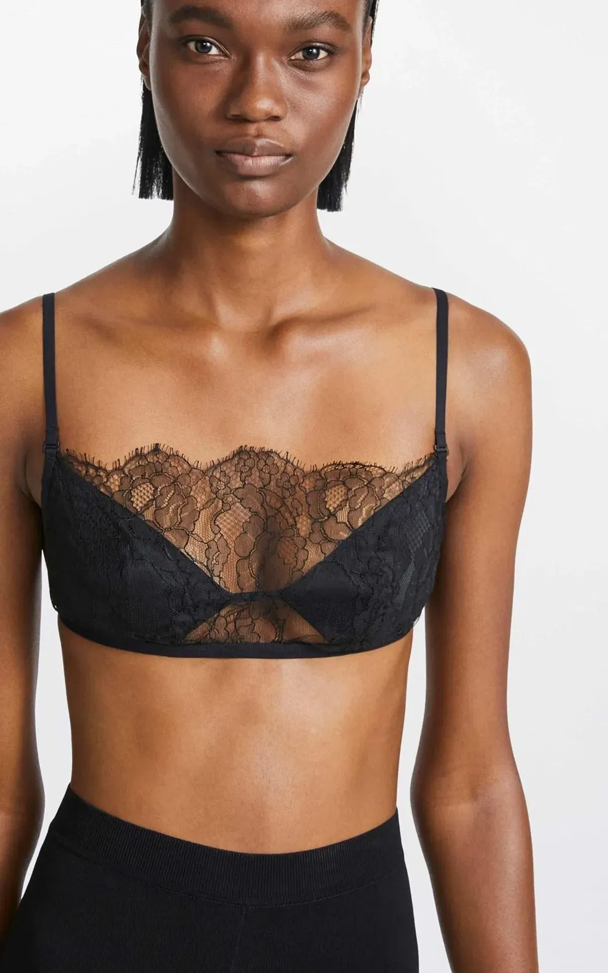 Dion Lee Trace Lace Bandeau Top Black Size 8 - Image 2