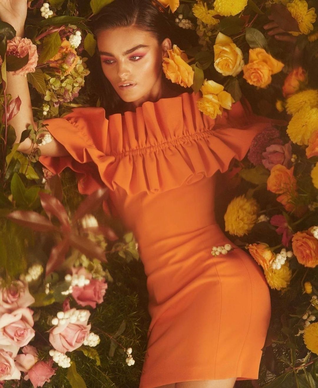 Mossman The Curious Mini Dress Orange Size 12 for rent on The Volte - main image