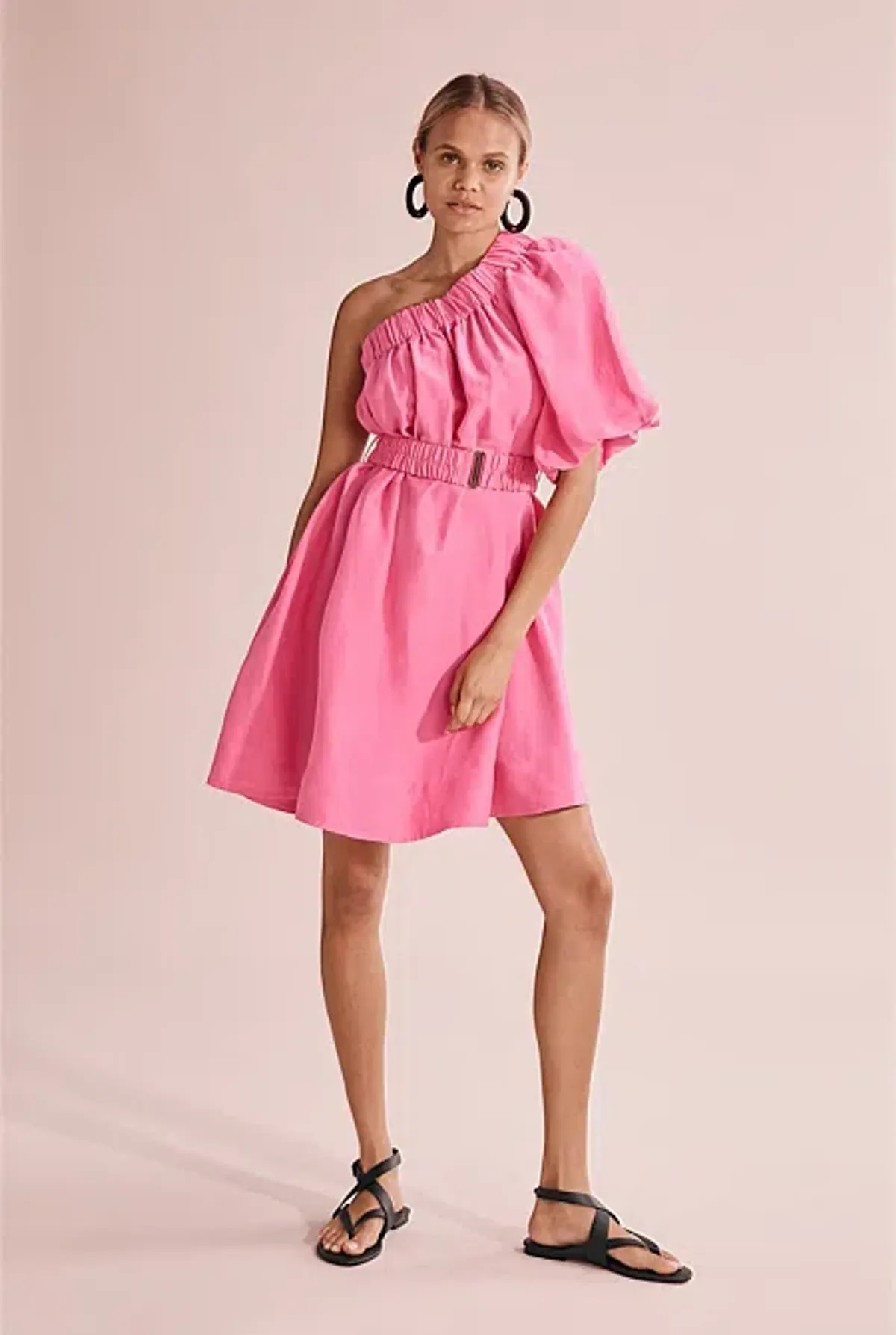 Country Road One Shoulder Bubble Dress Pink Size 4 - Image 1