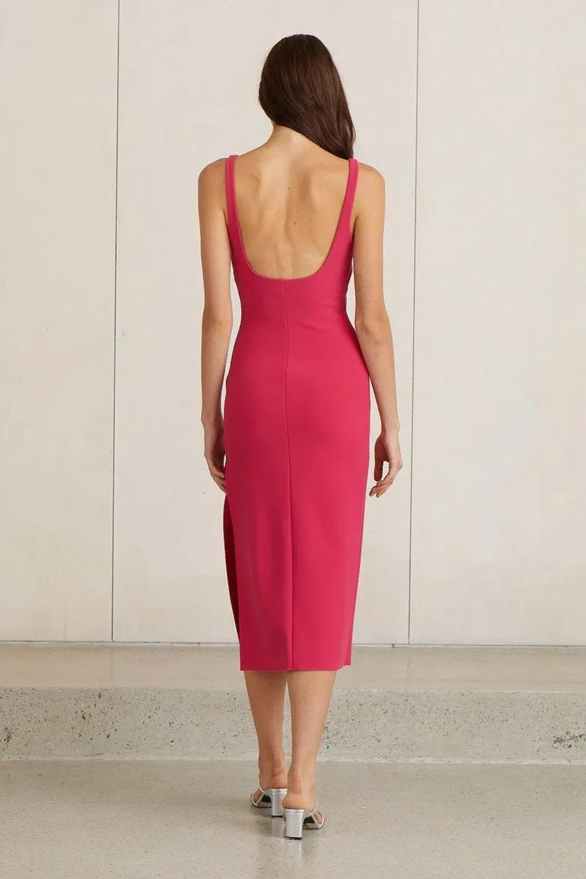 Bec and Bridge Valentine Midi Dress Pink Size 8 - Image 3