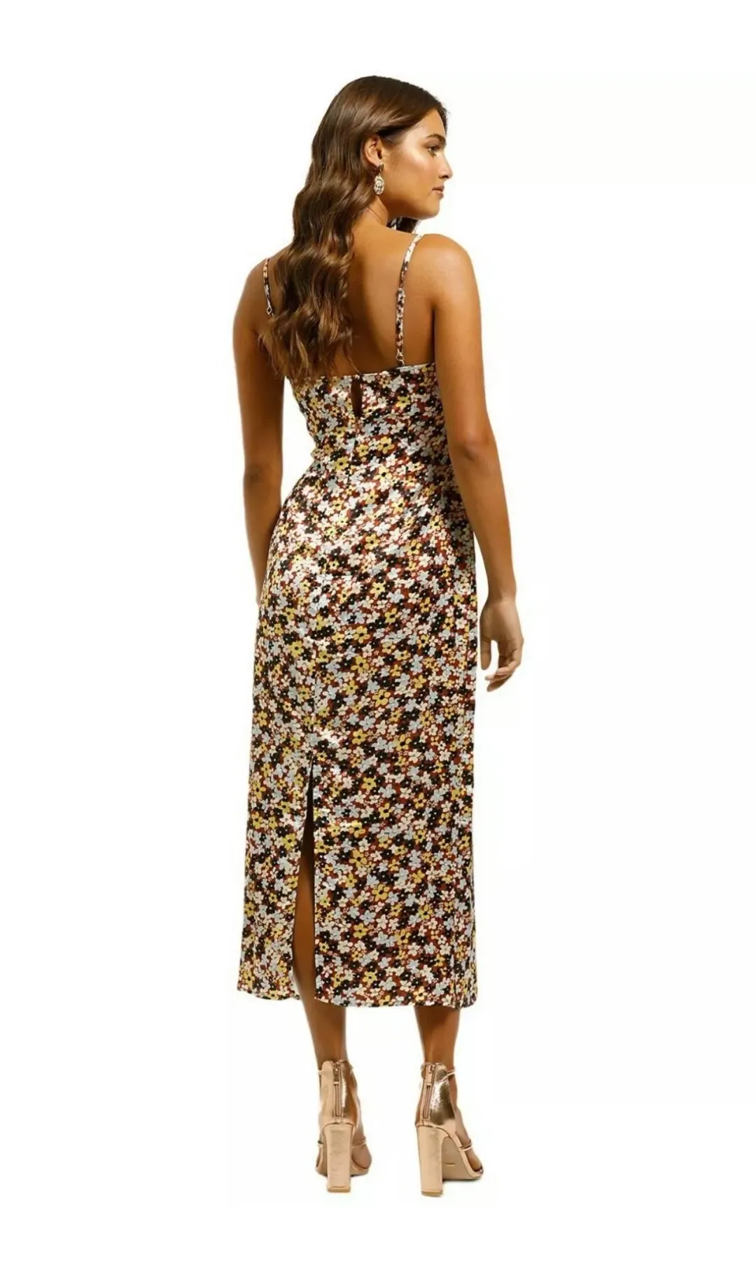 Charlie Holiday Chillie Midi Slip Dress Floral Size 10 for rent on The Volte - main image