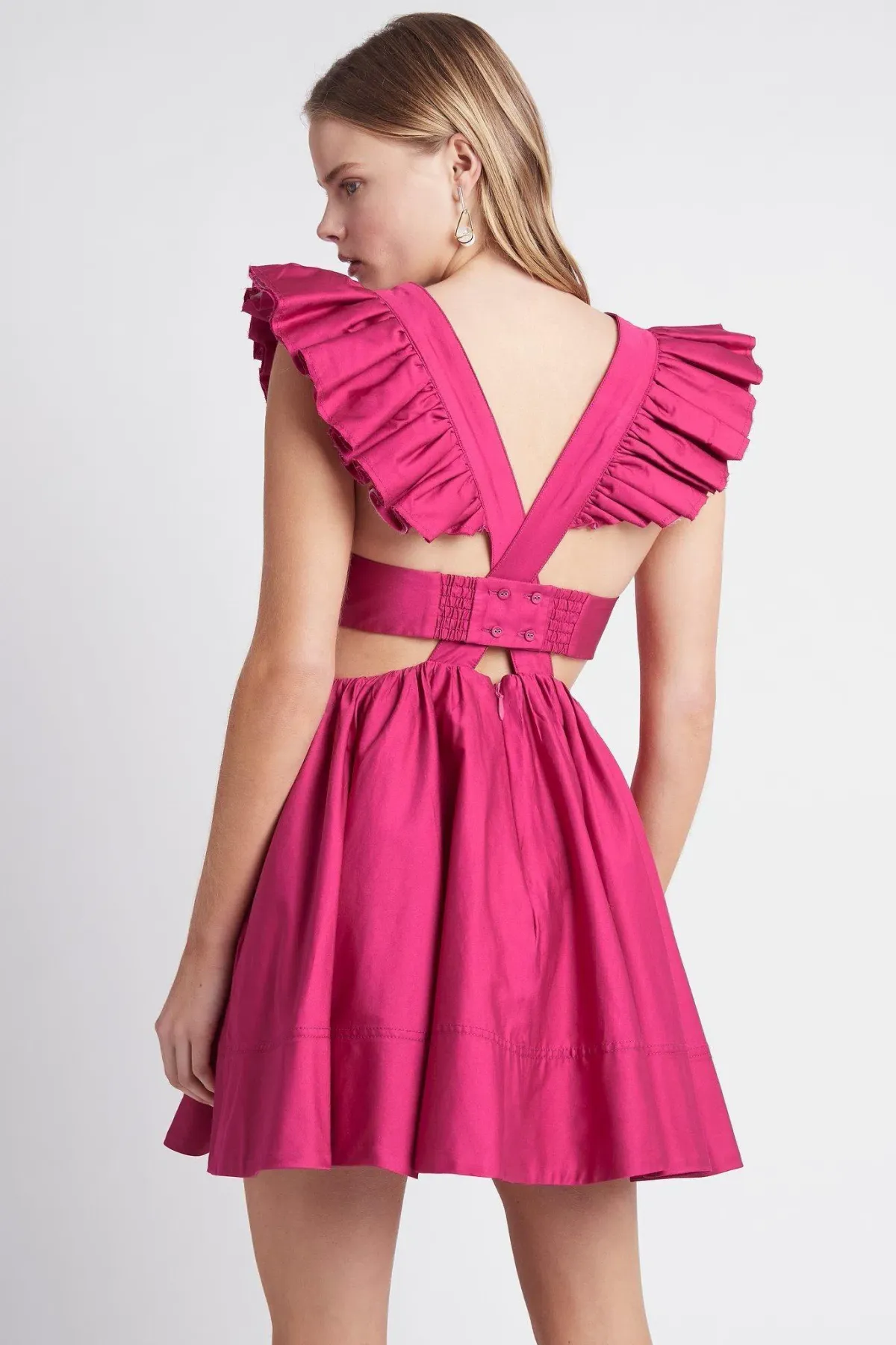 Aje Midsummer Mini Dress Carmine Size 8 - Image 3