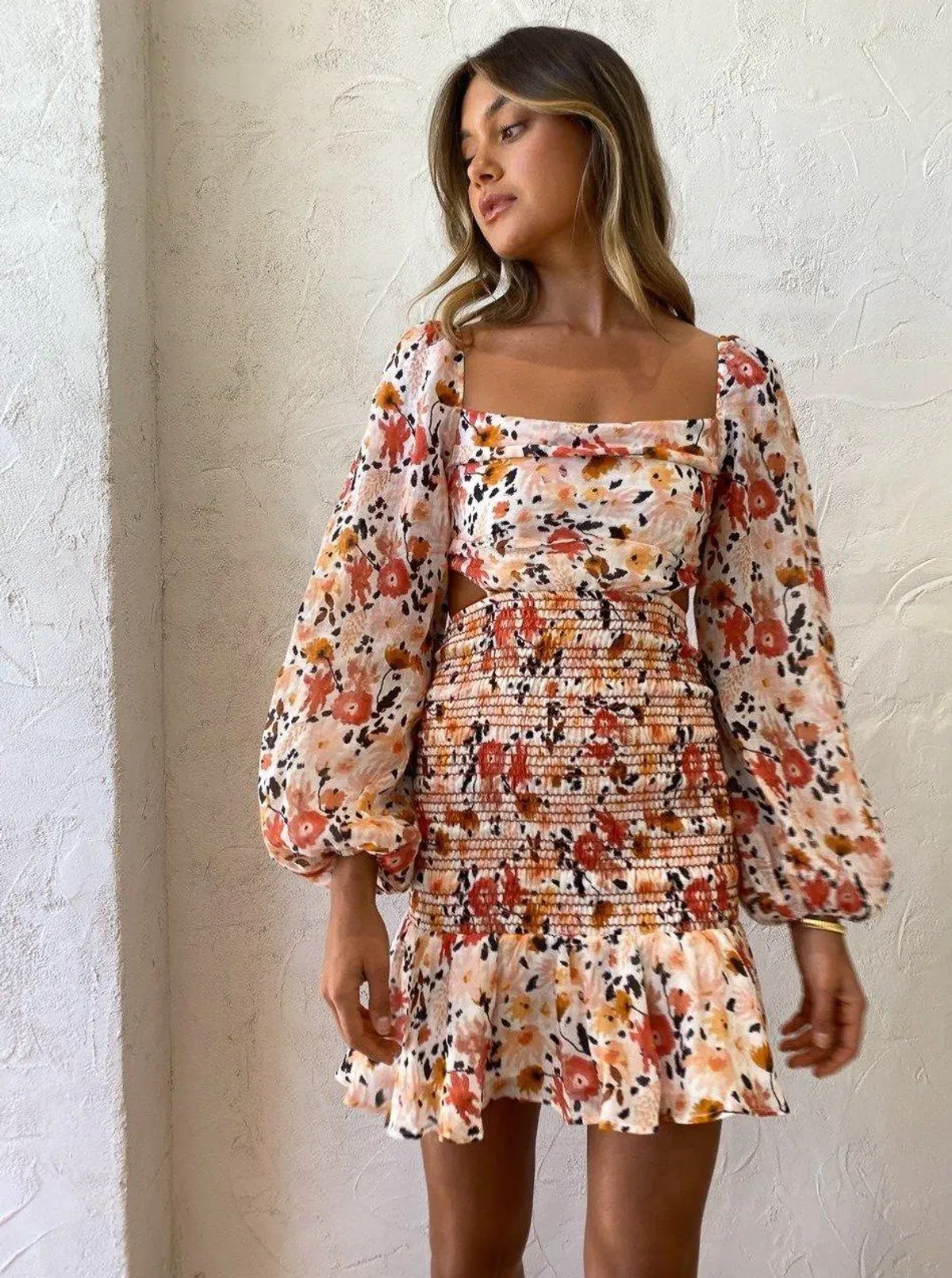 New Romantics Long Sleeve Mini Dress Print Size 6 - Image 3