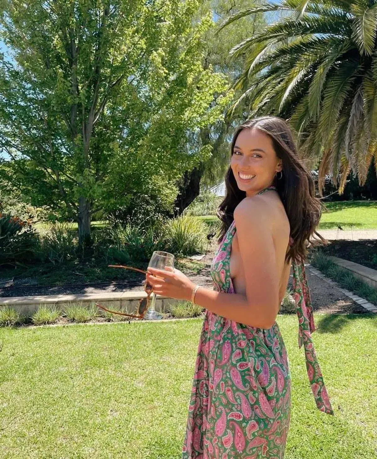 Scanlan Theodore Cotton Paisley Halter Dress Print Size 6 - Image 7