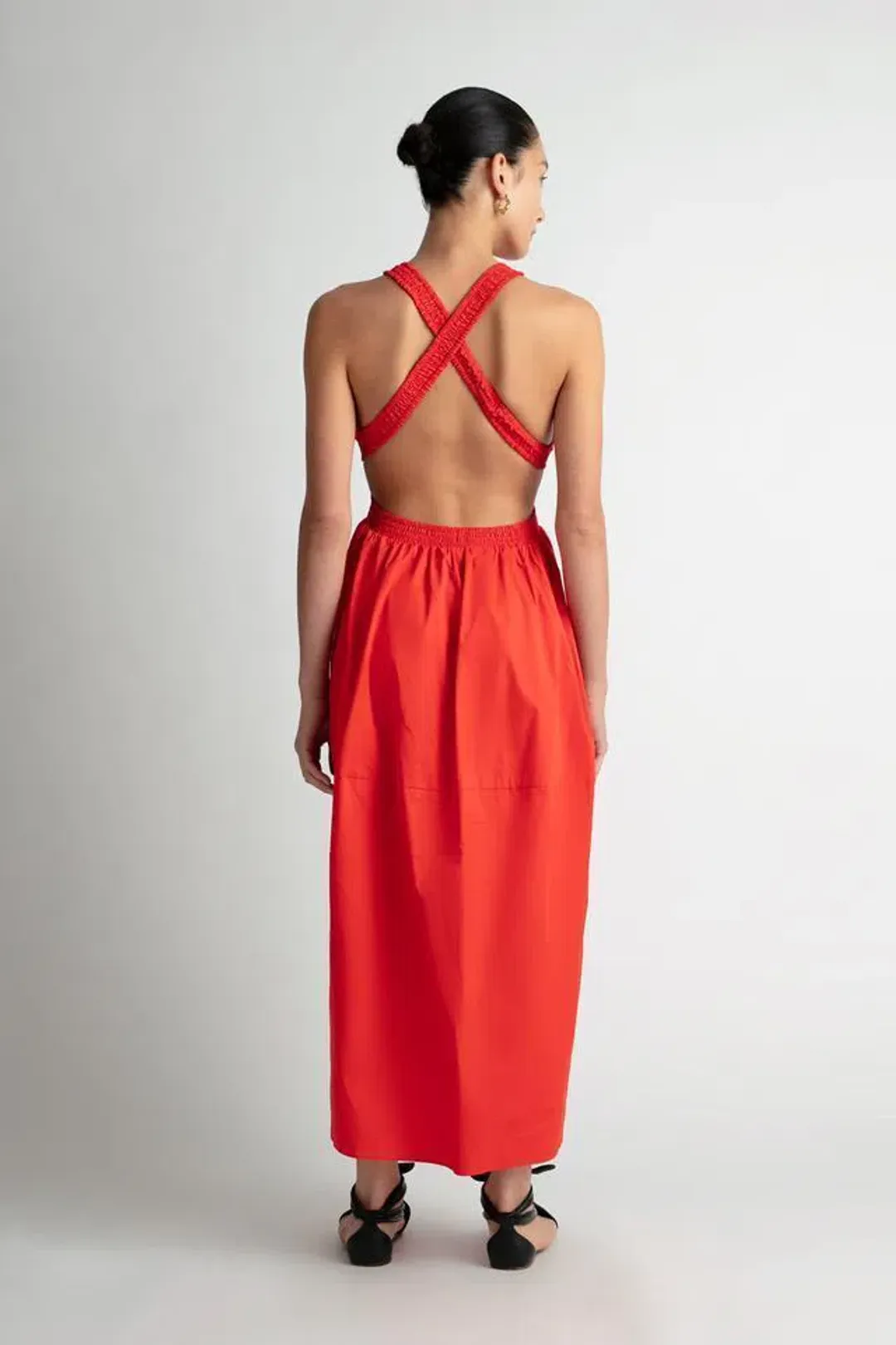 Camilla and Marc Pollina Sleeveless Midi Dress Red Size 8 for rent on The Volte - main image