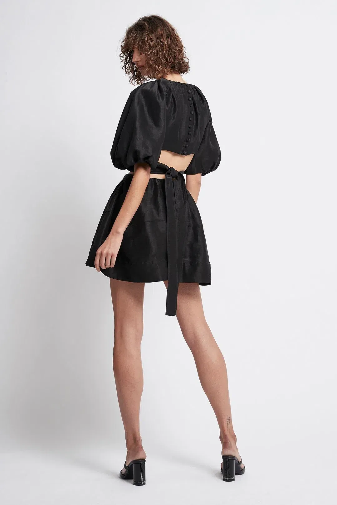 Aje Psychedelia Cut Out Mini Dress Black Size 8  for rent on The Volte - main image