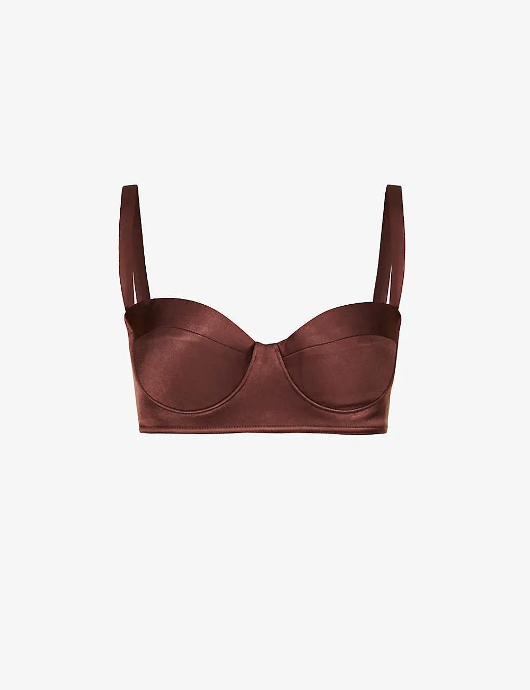 Alex Perry Spence Mini Skirt & Dane Bra Top Set Chocolate Size 8 for rent on The Volte - main image