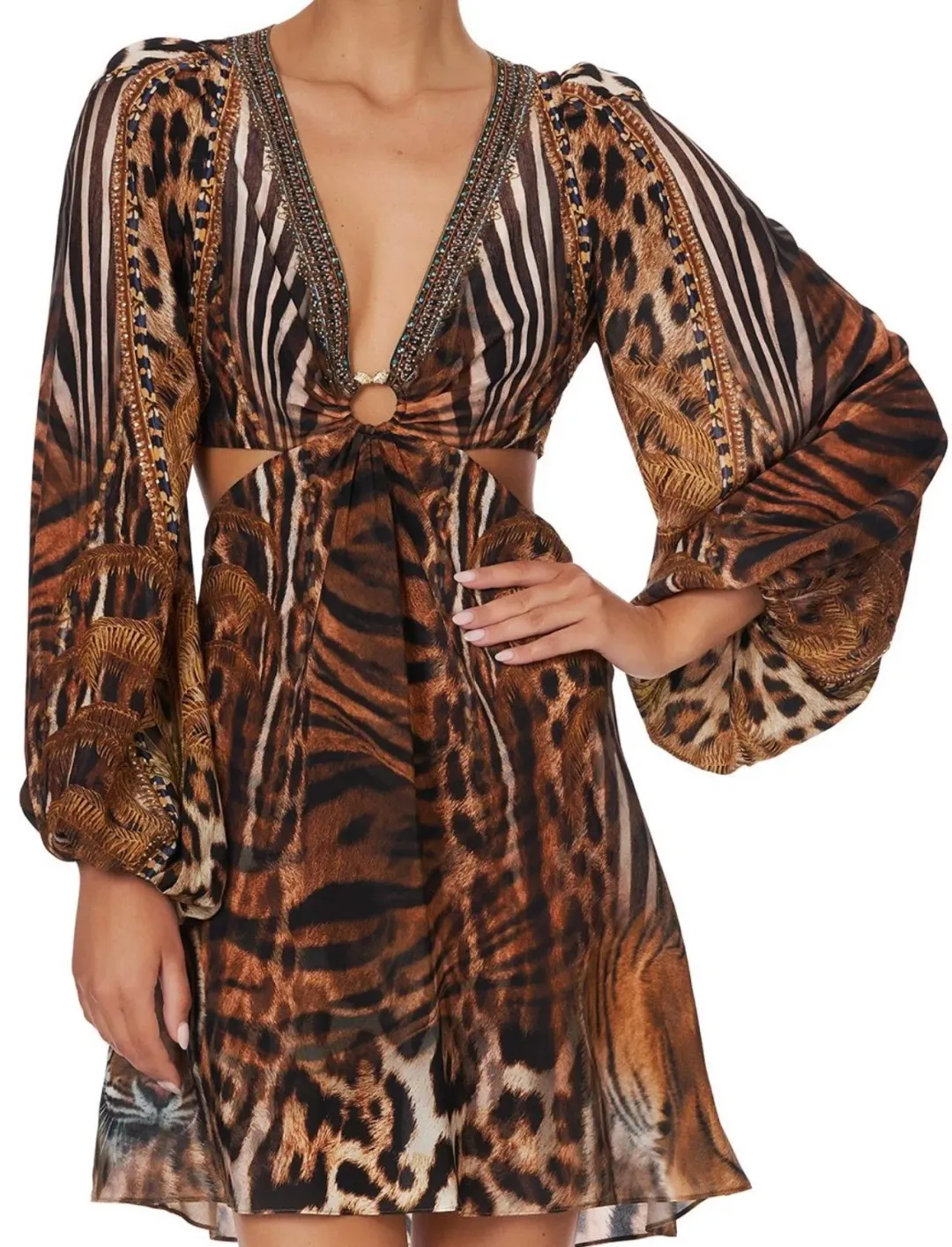 U RING CUT OUT SHORT DRESS BERKELEY ST AFTER DARK for rent on The Volte - main image