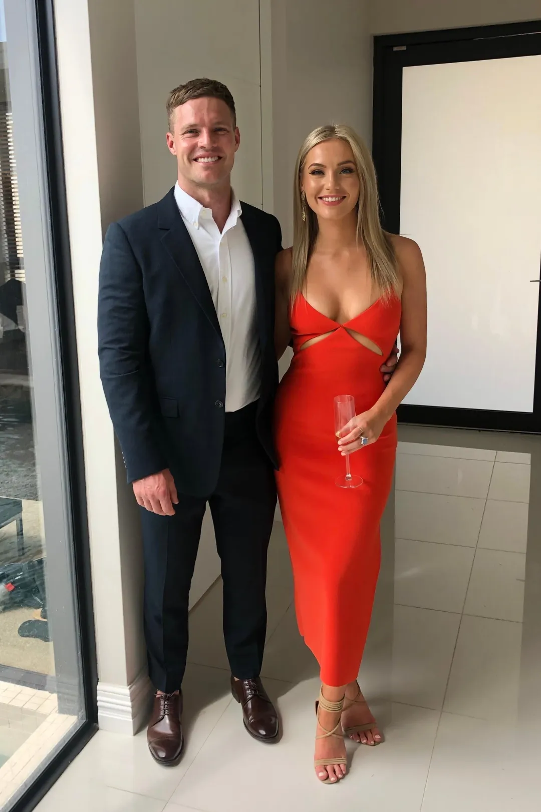 Bec  & Bridge Ulla Cut Out Midi Dress - Orange - Size 6 for rent on The Volte - main image