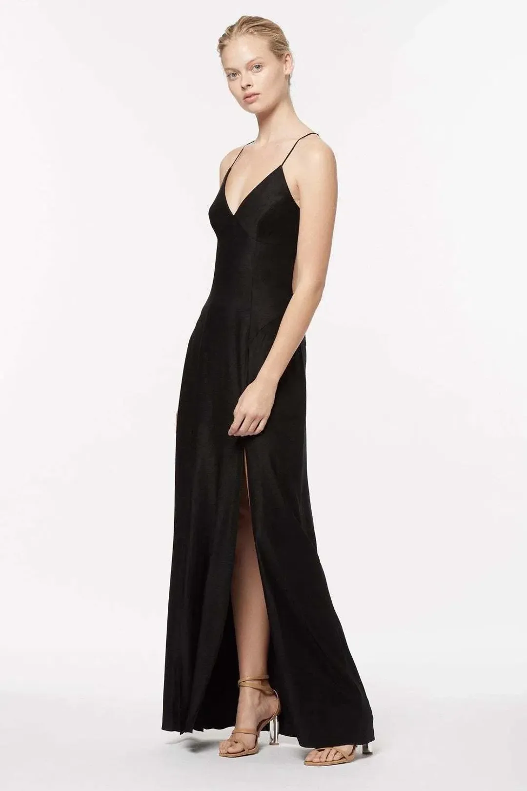 Manning Cartell Facetime Slip Midi Dress Black Size 4 for rent on The Volte - main image