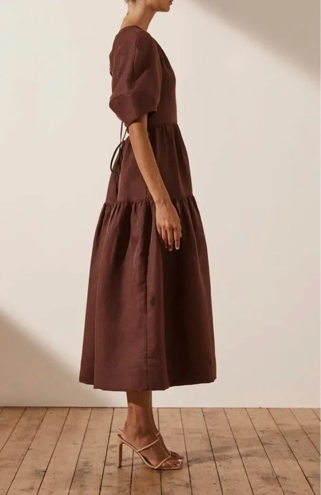 Shona Joy Open Back Midi Dress for rent on The Volte - main image