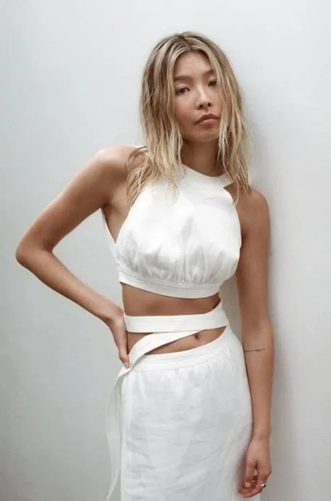 Ambrose Open Back Gown Ivory  for rent on The Volte - main image