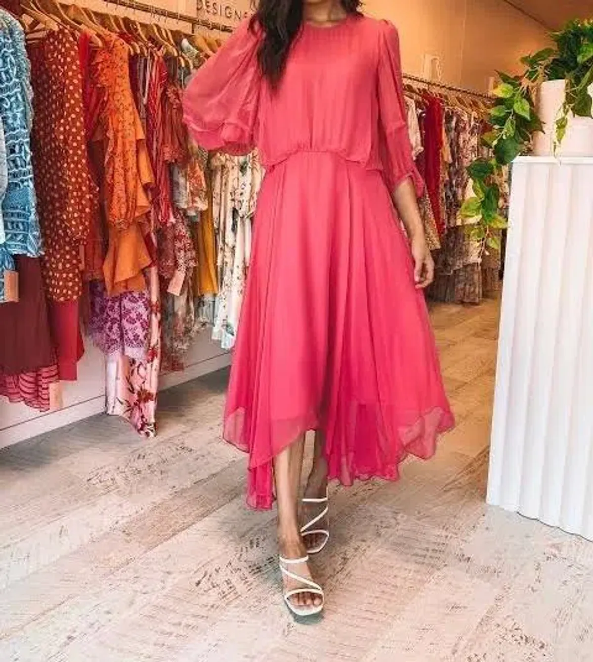 Camilla and Marc Dylan Midi Dress in Hot Pink Size 8 - Image 7