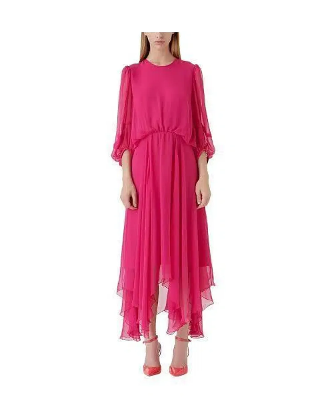 Camilla and Marc Dylan Midi Dress in Hot Pink Size 8 for rent on The Volte - main image