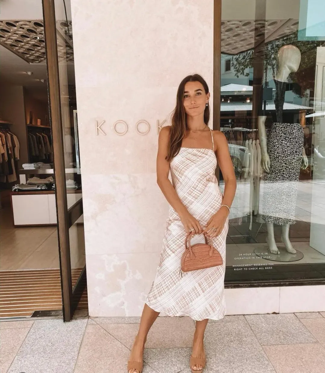 Kookai checkmate slip dress size 2 for rent on The Volte - main image