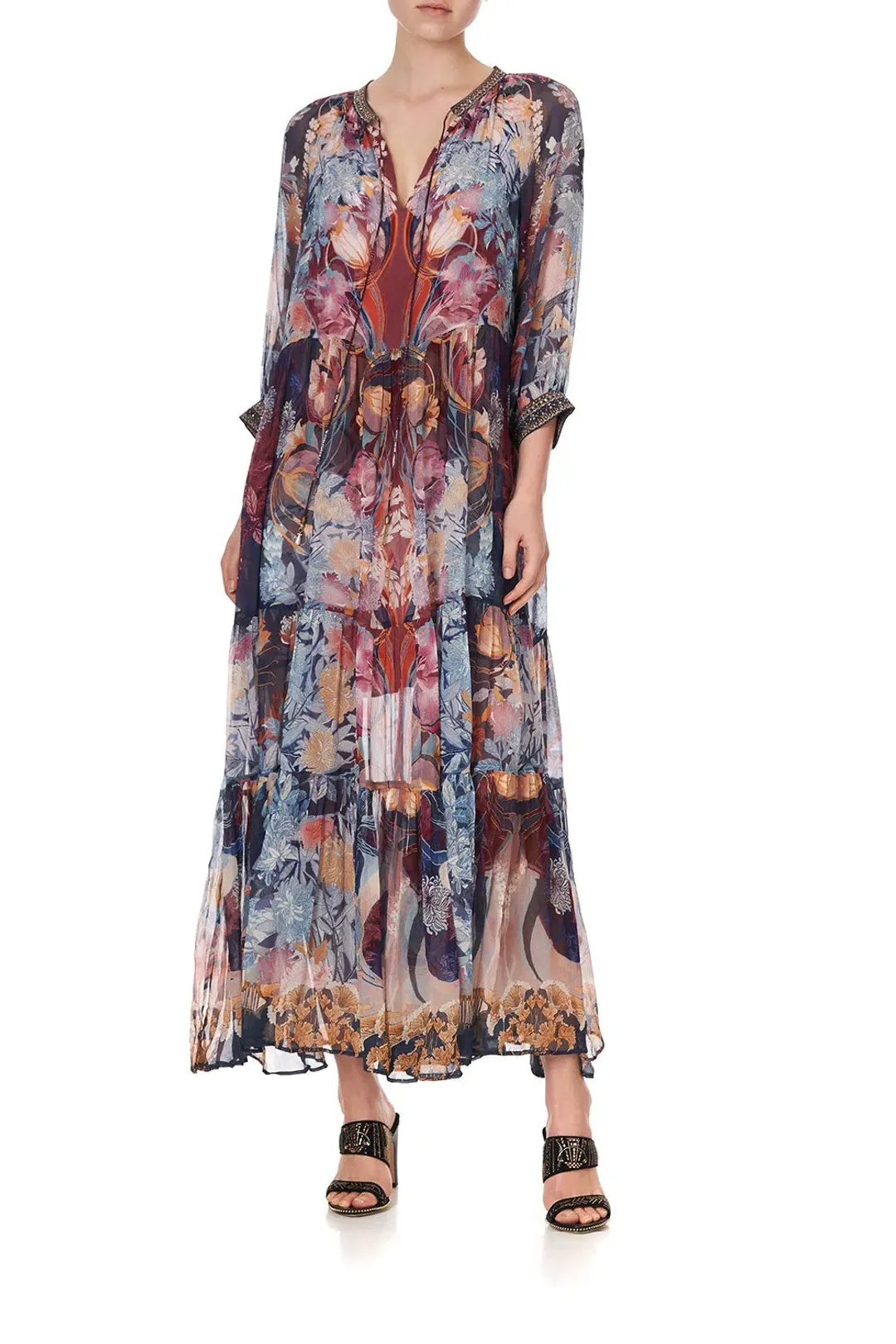 Camilla Nouveau Nights Long Gathered Panel Dress Size XXL for rent on The Volte - main image