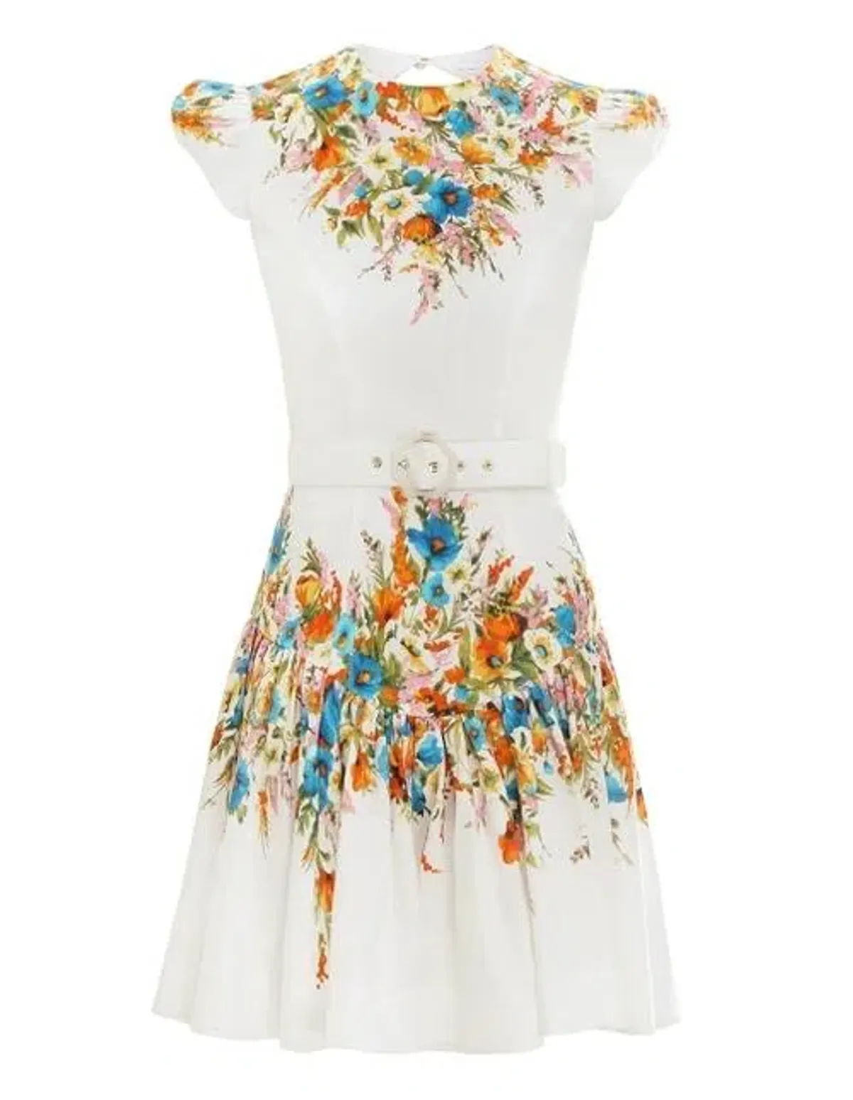 Zimmermann Estelle Tie Mini Dress Print Size 8 - Image 3