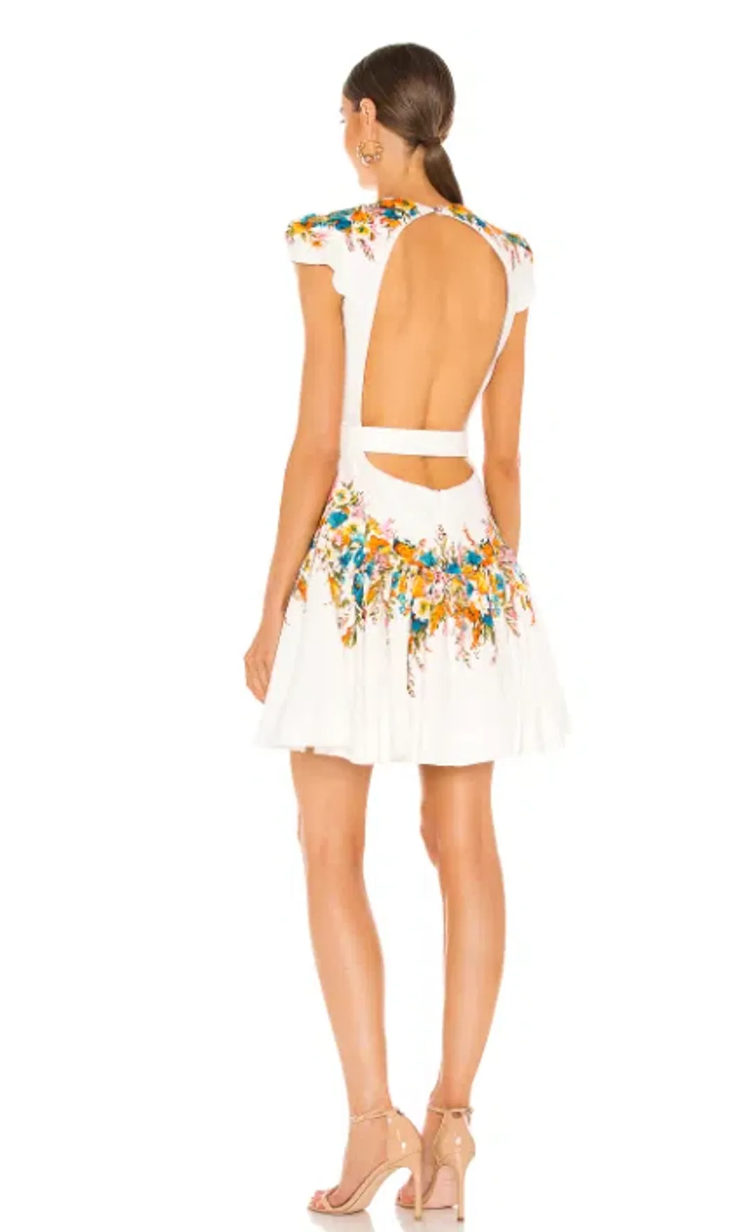 Zimmermann Estelle Tie Mini Dress Print Size 8 for rent on The Volte - main image