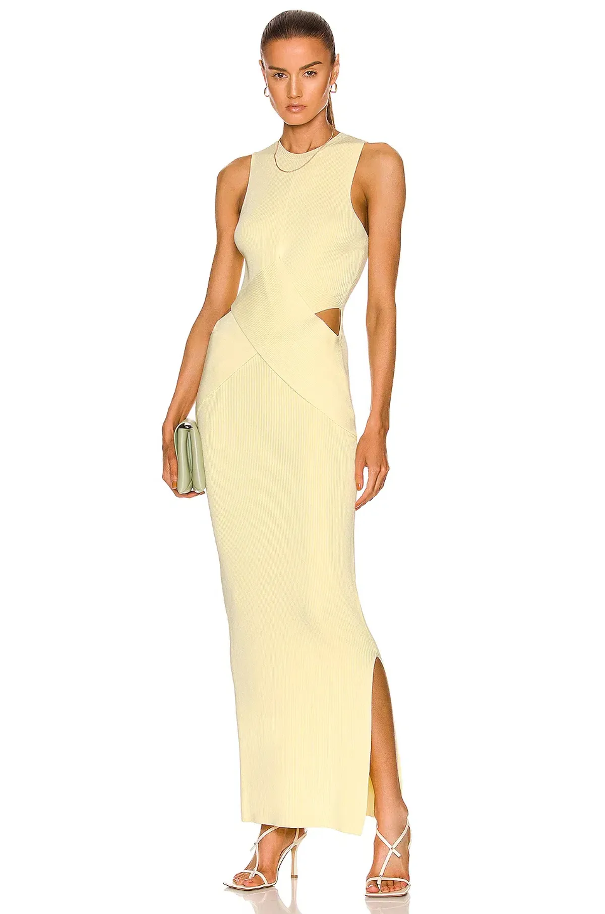 Sir The Label Kelvin Draped Dress Yellow Size AU 6 - Image 3