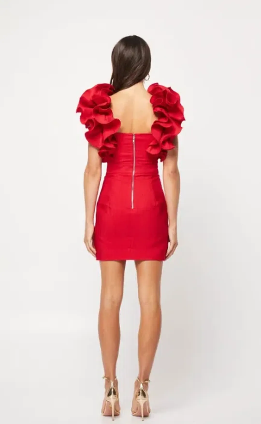 Mossman Raw Vision Mini Dress Red Size 12 for rent on The Volte - main image