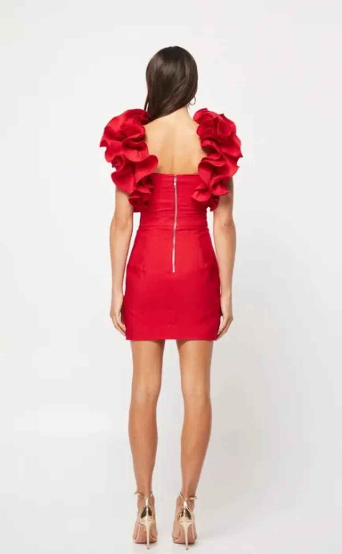 Mossman Raw Vision Mini Dress Red Size 12 - Image 3