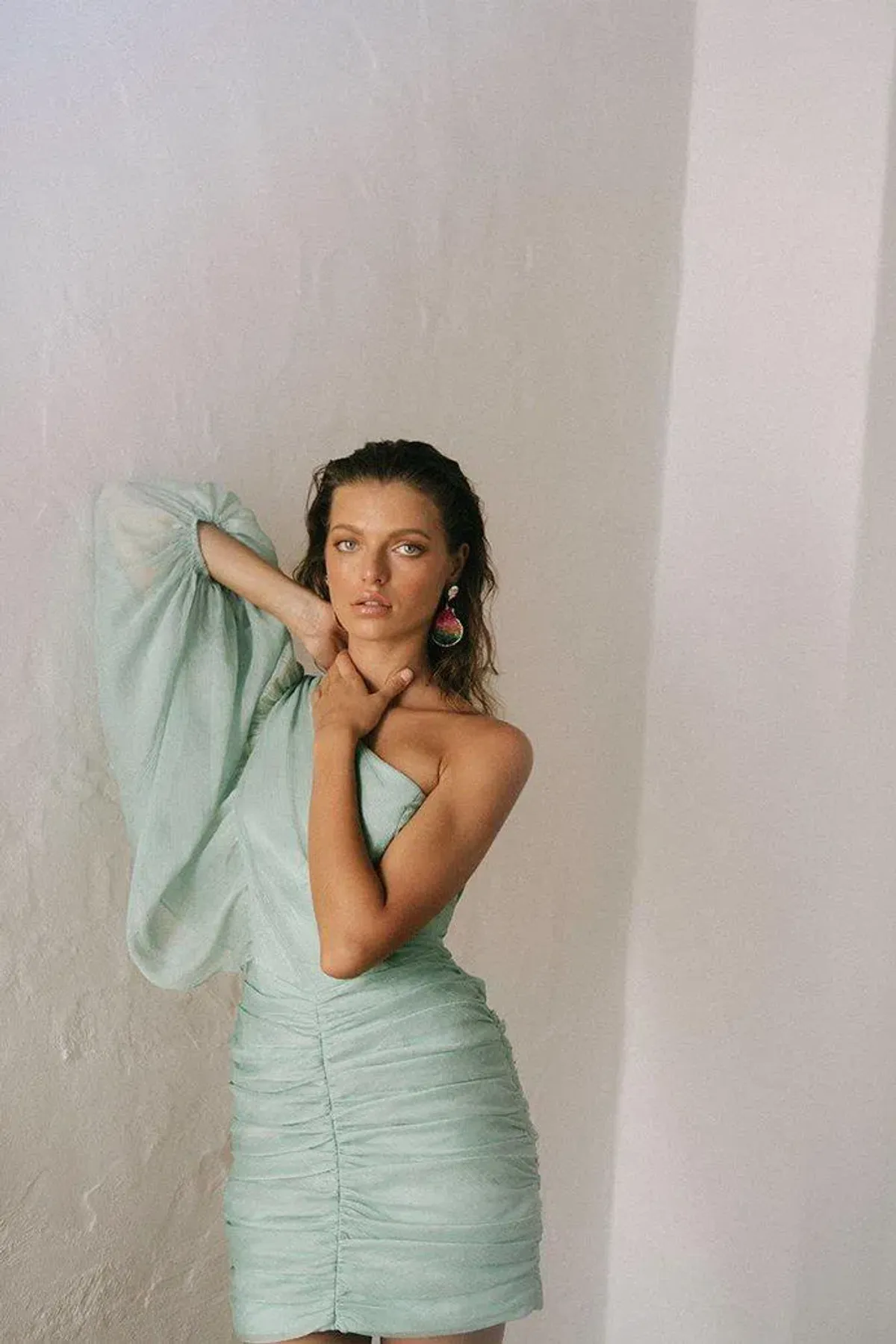 Desi One Shoulder Ruched Mini - Image 4