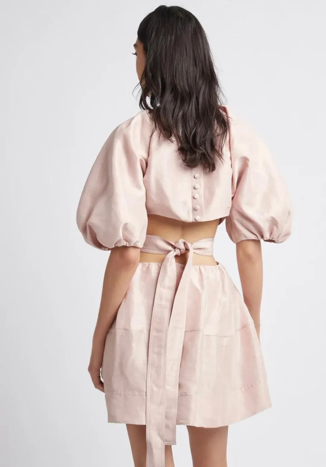 Aje Psychedelia Cut Out Mini Dress Blush Size 8 for rent on The Volte - main image