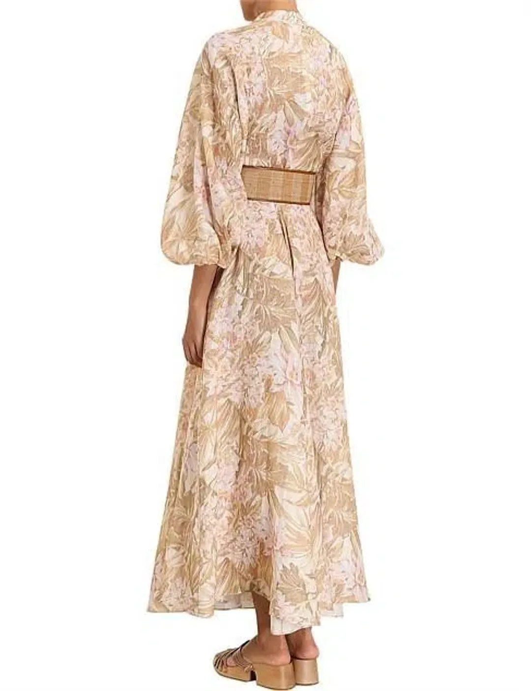 Zimmermann Andie Billow Long Dress Sepia Floral Size 1 / AU 10  for rent on The Volte - main image