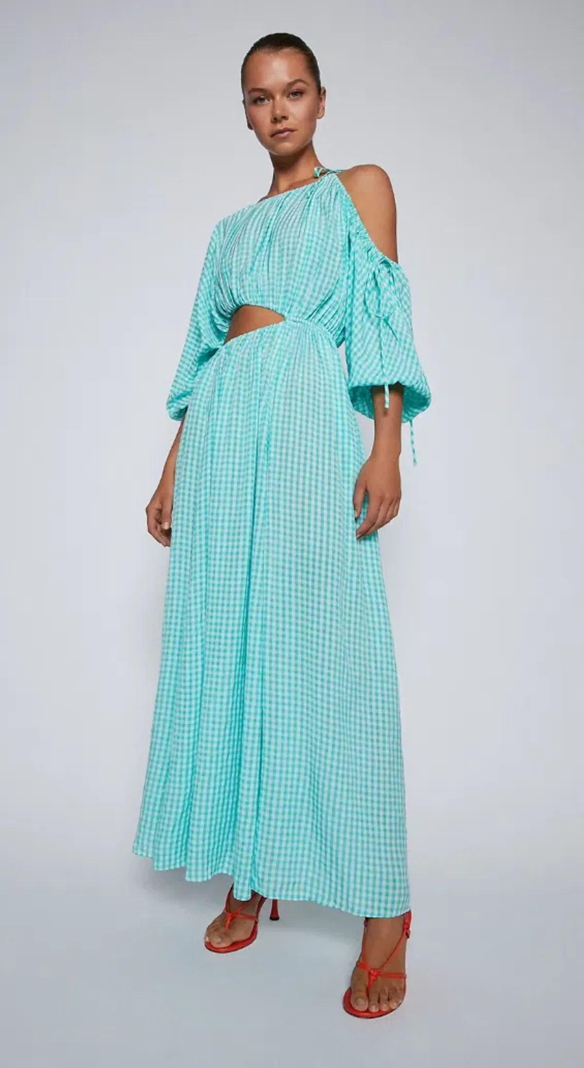 Scanlan Theodore Gingham Draw Cord Dress Mint Size 6 - Image 1