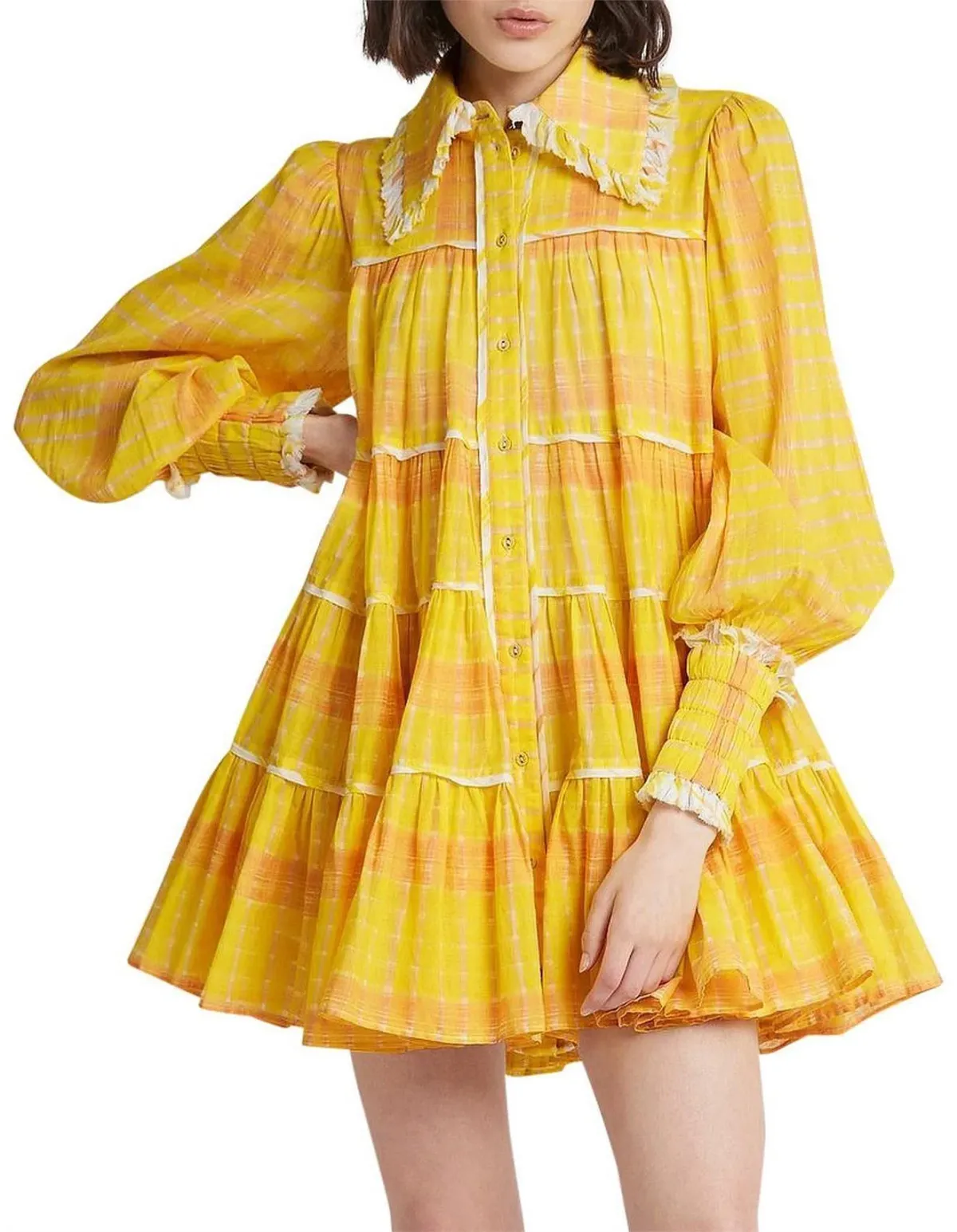 Aje Wilderness Smock Dress Print Size 6 - Image 4