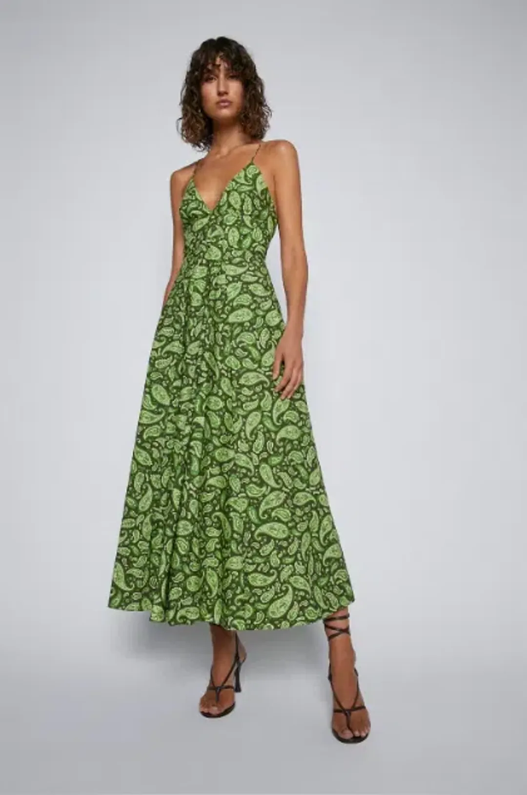 Scanlan Theodore Cttn Paisley Shoestring Dress Print Size 8 for rent on The Volte - main image