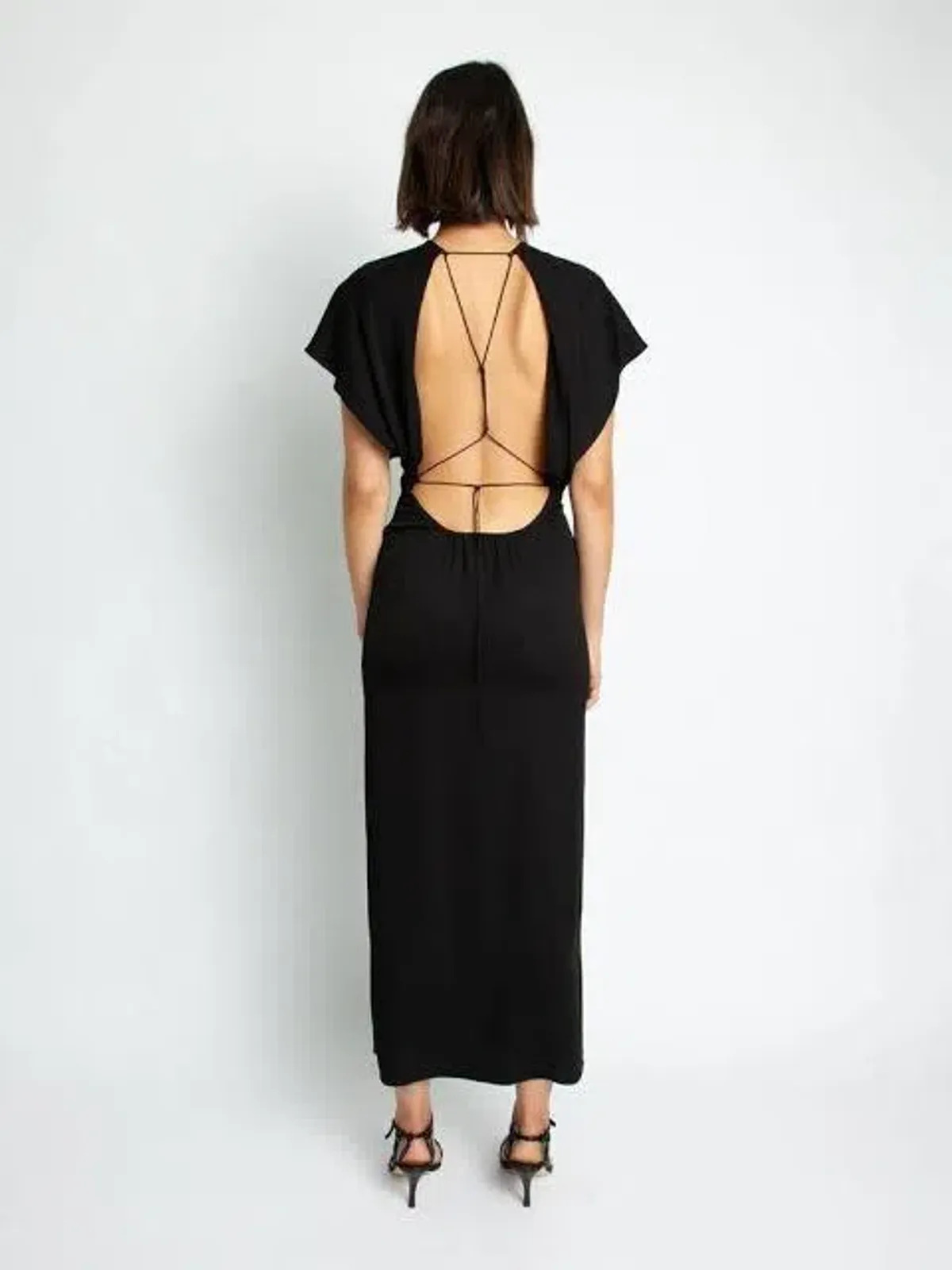 Christopher Esber Knot Back Aulenti Tee Dress Black Size 6 - Image 2
