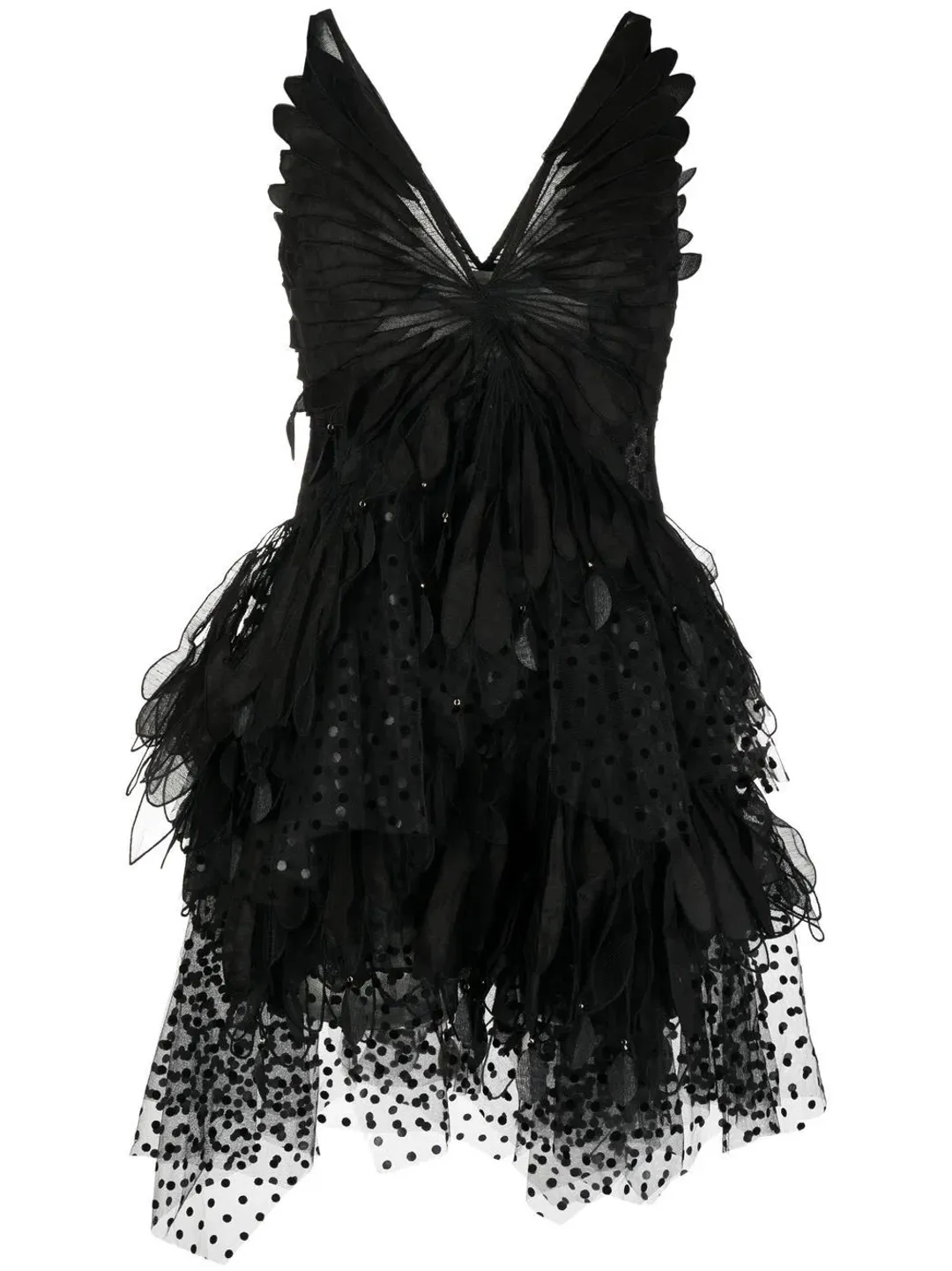 Zimmermann Rhythmic Fluted Mini Dress Black Size 1 / Au 10 for rent on The Volte - main image